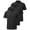 Solid Black, Solid Black, Solid Black, variant on 3 Pack: Men's Polo Shirts Zipper Short Sleeve Dry Fit Quarter Zip Golf Athletic Workout Gym Collared