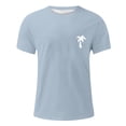 thumbnail image 2 of Cotton T Shirts for Men Tall Quarter Sleeve Big & Tall Athletic Jogging Shirts Regular Fit Gradient Round Neck Summer Casual Outdoor Basic Tops, 2 of 4