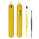 thumbnail image 4 of Juego de 2 Limpiadores de Oídos Doble Punta con Estuche de Cuero Amarillo, Acero Inoxidable y PU, Opción de Color Negro, Kit de Higiene Auditiva Portátil., 4 of 6