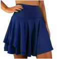 thumbnail image 2 of uublik Women's Shorts Athletic Yoga with Pockets Super Soft Gym Shorts Dark Blue, 2 of 5