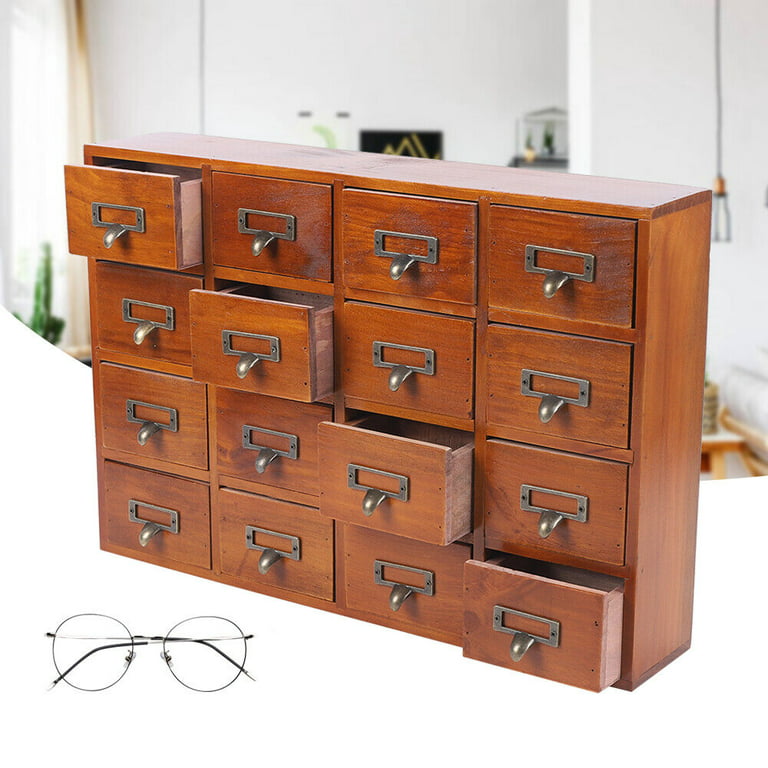 3 Drawers Apothecary Cabinet Rack Desktop Storage Drawer Retro Look With 3  Drawers Storage Cabinet Desktop Cabinet Drawer Desktop Organizer Nordic Sty