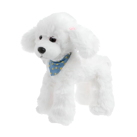 BESTSKY Lifelike Poodle Plush Toy, 10 Inch Stuffed Animal Dog, Soft Cuddly Pet Gift for Kids and Dog Lovers
