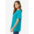 thumbnail image 3 of Woman Within Plus Size Perfect Short-Sleeve Crewneck Tee, 3 of 6