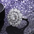 thumbnail image 3 of Oryn Jewelry 14K White Gold Plated Wedding Bands – 1.5 Ct Round Cut Moissanite Engagement Ring – Women's Double Halo Moissanite Jewelry – Signature Designer Rings, 3 of 5