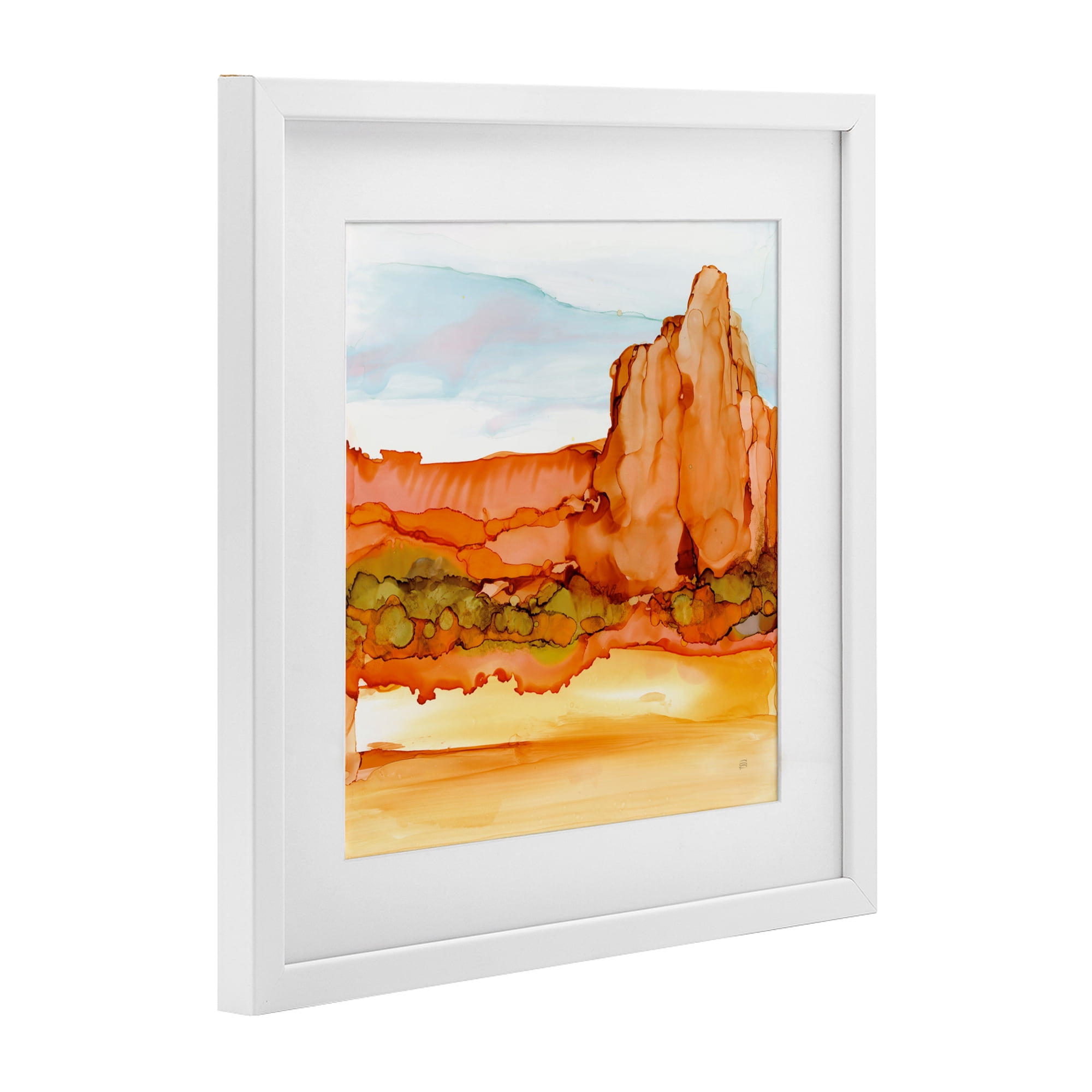 Stupell Industries Earthy Desertscape Illusion White Framed Print Under Glass, design by Chris Paschke
