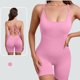 thumbnail image 4 of Ropa de Verano de Mujer Monos Sólidos Pantalones Cortos Deportivos Body Shaper Poliéster Longitud Regular Estilo Sexy, 4 of 5
