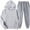 Gray, variant on Patlollav 2Pcs Outfits Mens And Womens Sports Tracksuits Long Sleeve Hoodies Sweatshirt And Sweatpants Fall Winter Suit