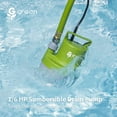 thumbnail image 5 of Green Expert 1/6HP Handy Utility Pump Submersible 25-Foot Power Cord Portable to Remove Water in Pools Hot Tub Flooded House Basement Sump Heater Backup Drain Pump Easy to Use, 5 of 7