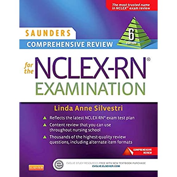 Pre-Owned Saunders Comprehensive Review for the NCLEX-RN Examination, 9781455727551, 1455727555, Paperback, 6th edition