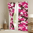 thumbnail image 3 of Manfei Girl Pink Camouflage Black Out Curtains,Rustic Farmhouse Cabin Curtains Pack of 2 (42x63 Each),Military Camo Bedroom Curtains For Boys Kids,Super Cozy Room Decor, 3 of 6