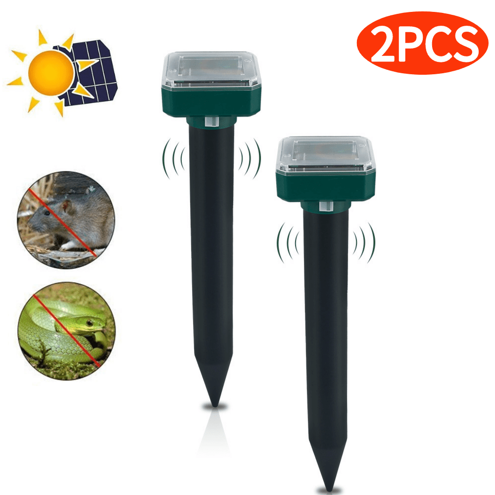 Solar Mole Groundhog Repellent Stakes Outdoor Ultrasonic Gopher ...