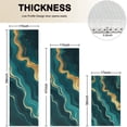 thumbnail image 4 of Teal Gold Marble Pattern Kitchen Rugs Sets Of 3,Kitchen Runner Rugs Non Skid Washable,Decorative Kitchen Floor Mats for Kitchen,Sink,Laundry,17"x30"+ 17"x47" + 17"x59", 4 of 6