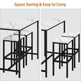 thumbnail image 6 of Yongchuang 3 Piece Bar Table Set, Bar Table and Chairs Set of 2, Modern Counter Height Table with 2 Stools for Kitchen, Dining Room, Living Room Breakfast Table White Faux Marble W, 6 of 6