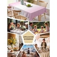 thumbnail image 5 of Pink Ombre Table Cloth, Pink White Gradient Modern Abstract Art Waterproof Tablecloth for Rectangle Tables, Reusable Washable Fabric Table Cover for Restaurant Kitchen Dining Tables 52"x70", 5 of 6
