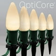 thumbnail image 4 of Wintergreen Lighting C9 Warm White OptiCore Smooth LED Christmas Pathway Light Kit, 25 Lights, 12" Spacing, Green Wire, 25 ft, 4 of 8