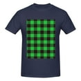 thumbnail image 4 of Bingfone Buffalo Plaid Green Black Men'S Loose Fit Short-Sleeve Pocket T-Shirt, 4 of 7