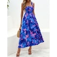 thumbnail image 2 of Vestido de verano PRETTYGARDEN Floral Sin Mangas Maxi Azul Real, 2 of 6