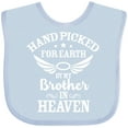 thumbnail image 3 of Inktastic Handpicked for Earth by My Brother in Heaven Angel Wings Boys or Girls Baby Bib, 3 of 4