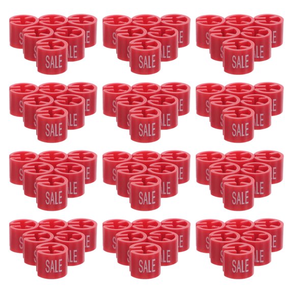 ETEREAUTY Etereaauty Durable Red Plastic Hanger Tags for Retail Clothing Displays 100Pcs