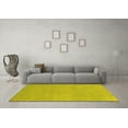 thumbnail image 3 of Ahgly Company Indoor Round Oriental Yellow Modern Area Rugs, 3' Round, 3 of 4