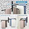 thumbnail image 3 of noir Porte-serviettes Salle De Bain Avec 4 Barres 180rotatives Sche-serviettes En Acier Inoxydable Sus304 32cm Porte Serviette Murale Sche-serviet, 3 of 5