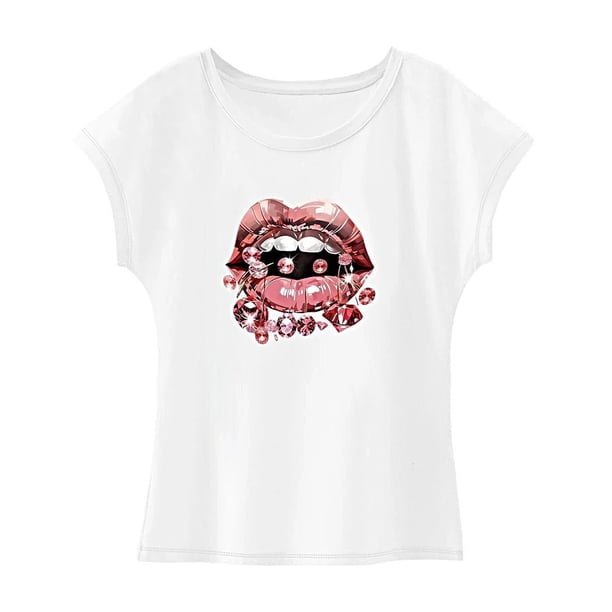 Camiseta para mujer Ropa de verano Camiseta básica simple para viajes de viaje a la playa L