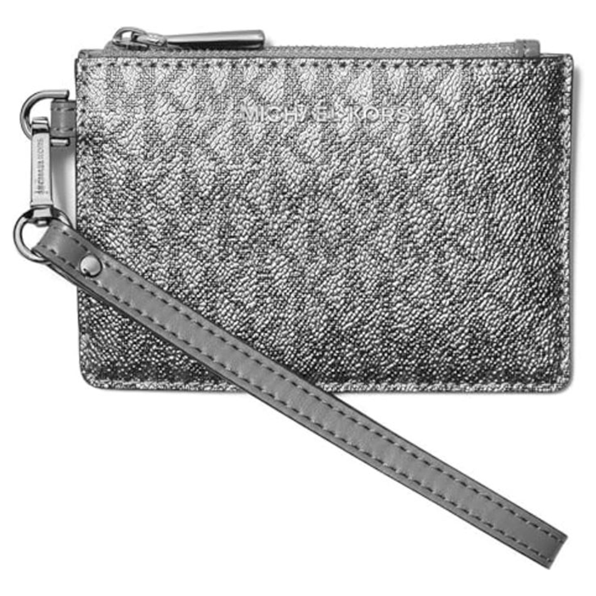 Michael Kors Mercer Small Coin Purse Full Grain Pebbled Leather Hands Free Zipper Closure Made in USA Walmart