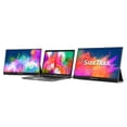 thumbnail image 1 of SideTrak Solo Triple Monitor de juegos portátil de 15,6" para portátiles, 2 pantallas LED FHD 1080P independientes de 15,6", pantallas extensibles para Mac, PC y Chrome, USB-C o HDMI, altavoces y modo, 1 of 5