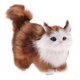 thumbnail image 1 of Espécimen de gato coleccionable de gato artificial de felpa portátil para adornos de jardín doméstico JShteea  libre de BPA, 1 of 8