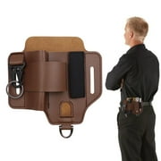 Feltree Multifunctional Tool Case Portable Leather Tools Storage Pockets Belt Storage Box Flashlight Holster