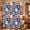 Blue, Navy, Crimson, Sand, variant on Summer Nautical Shower Curtain Set - 48" x 72" Washable Bathtub Curtain with 12 Hooks, Coastal Starfish Crab Vintage Patchwork Waterproof Fabric Stall Shower Curtains for Bathroom/Bathtub Décor