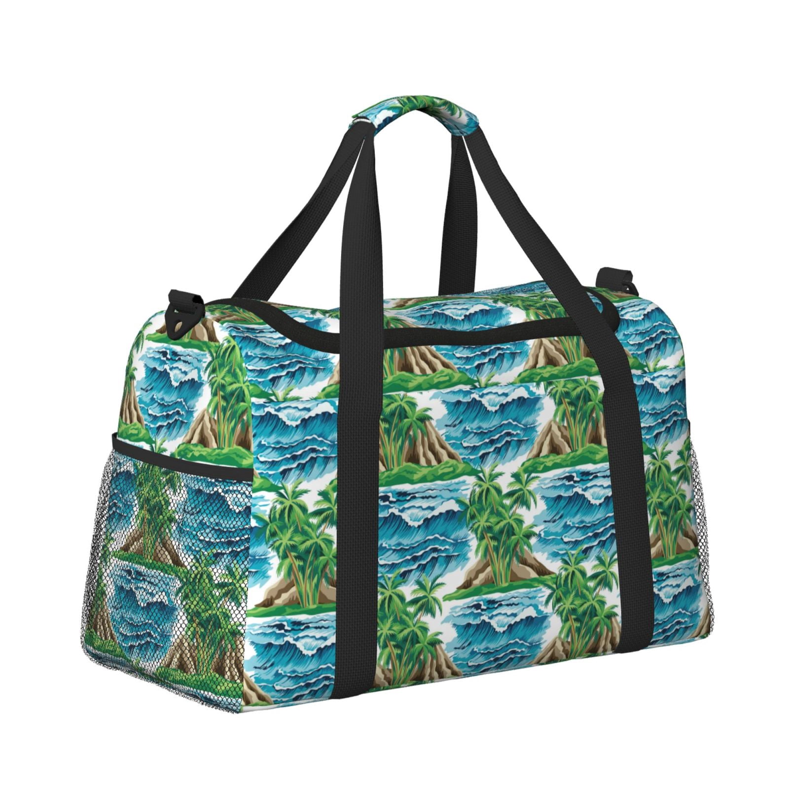 Fuzoiu Hawaii Palms Print Travel Duffle Bag,Carry On Tote Bags,Duffel Bag,Sport Gym Bag, Hospital Bag for Labor and Delivery, Overnight Bag,Luggage Bag