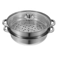thumbnail image 3 of Olla de vapor de acero inoxidable de 2 niveles, olla para cocinar al vapor, juego de utensilios de cocina, olla de vapor con tapa, utensilios de cocina para parrilla, estufa, herramienta de cocina, 3 of 7