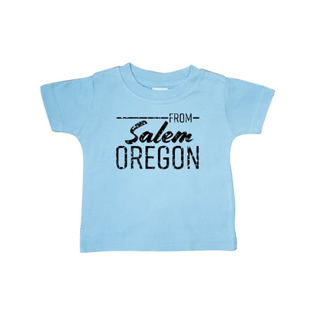 

Inktastic From Salem Oregon in Black Distressed Text Gift Baby Boy or Baby Girl T-Shirt