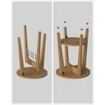 thumbnail image 6 of Round End Table Farmhouse Small Side Table Living Room Corner Table Drink Table Rustic Walnut, 6 of 7