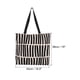 thumbnail image 2 of Bolsa de lona Uxcell, bolsa de lona a rayas con asa, bolso reutilizable negro, 2 of 5
