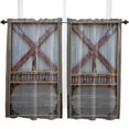 thumbnail image 5 of Wooden Door Brown Retro Style Curtains Home Decor Living Room Kitchen Balcony Room Window Curtain Bedroom Patio Decoration, 5 of 7