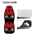 thumbnail image 6 of Uorisanigo Cute Ladybug Car Seat Covers Breathable Front Seat Cover Anti-Slip Back Fabric Waterproof Car Seat Cover Easy to Install Universal for Cars Truck SUV Van, 6 of 7