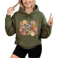 thumbnail image 2 of Bulldogs Hoodie for Women & Teen Girls Groovy Retro School Spirit Game Day Pullover Sweatshirt, 2 of 8