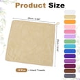 thumbnail image 2 of Uxcell 12 Pcs Square Hand Towels, 9.8 x 9.8" Soft Microfiber Hanging Hand Towel with Hanging Loop Highly Absorbent Kitchen Towels for Home Bathroom Kitchen Cleaning Supplies, Beige, 2 of 7