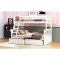thumbnail image 4 of Miekor Furniture Twin over Full Bunk Bed with Drawers, Convertible Beds, White MK0397, 4 of 12