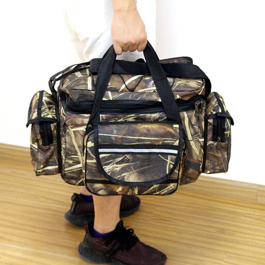 Multiple Pocket Fishing Gear Carrying Bag Portable Outdoor Fishing Tackle Bag Waterproofs Oxfords Cloth Shoulders Bag