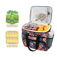 thumbnail image 2 of FORMRS Insulated Cooler Bag 24 Cans Capacity Soft Leakproof Lunch Box with Side Pockets, Vibrant Pink Floral Pattern, 2 of 7