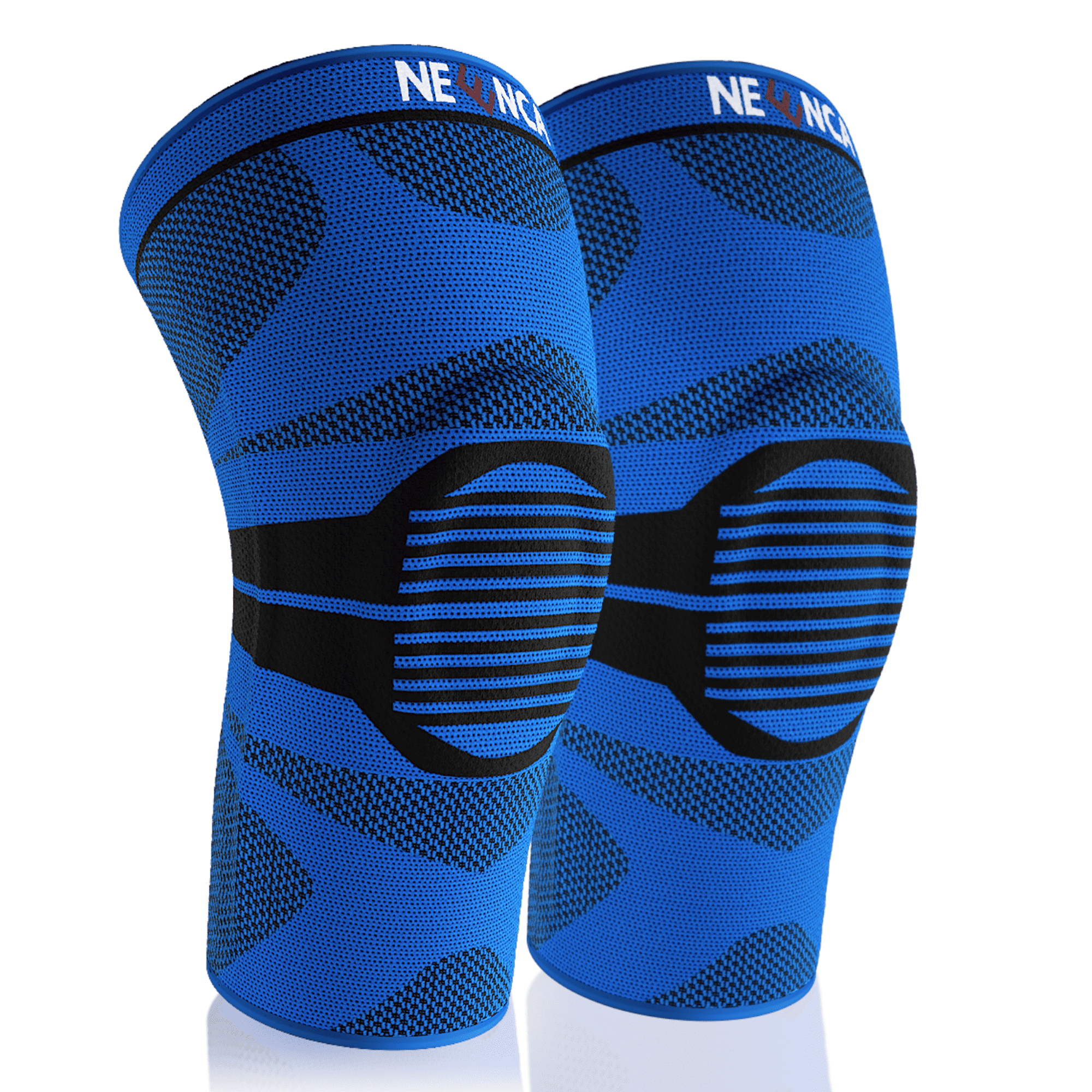 Neenca 2 Pcs Knee Brace for Men Women, Compression Knee Sleeve with Patella Gel Pad & Side Stabilizers, Knee Support Bandage for Pain Relief