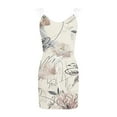 thumbnail image 4 of Women Dresses Plus Dresses Printed Fashion Dresses Beige Trendy Skirt Size 2XL, 4 of 5