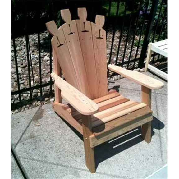 Creekvine Designs WRF5100WGCVD Cedar Wine Glass Adirondack Chair