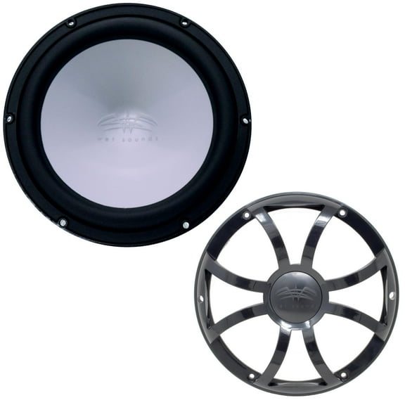 Wet Sounds REVO12FAS4-B 12" Black Marine Subwoofer 4-OHM with Included Black XS Series Grill