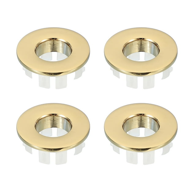 Anillo de desbordamiento de fregadero Uxcell, cubierta de desagüe de desbordamiento de fregadero para lavabo de cocina dorado