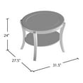 thumbnail image 4 of Furniture of America Stemplez Glass Top 1-Shelf End Table in Espresso, 4 of 4
