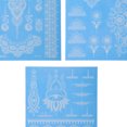 thumbnail image 3 of Unique Bargains 3 Pcs Luminous Fake Tattoos Mixed Styles Temporary Tatto for Adult Fluorescent Blue, 3 of 5